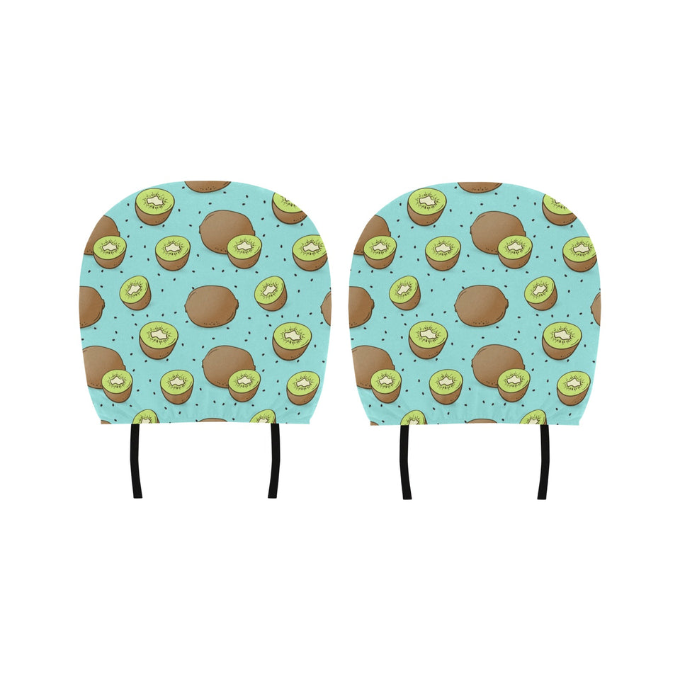 Kiwi blue background Car Headrest Cover