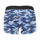 Blue camouflage pattern Men's All Over Print Boxer Briefs Men's Underwear