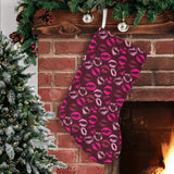 Lips Pattern Print Design 03 Christmas Stocking