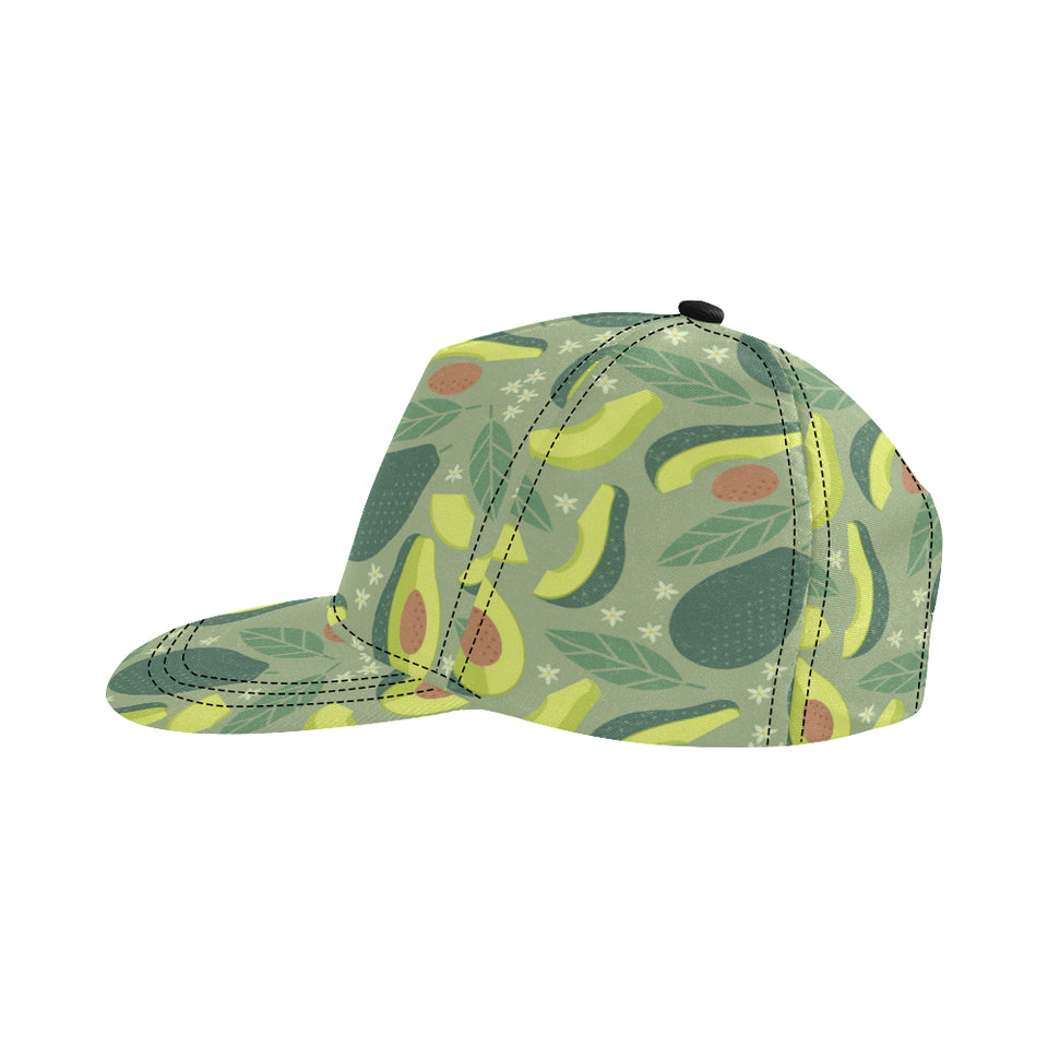 Avocado pattern All Over Print Snapback Cap