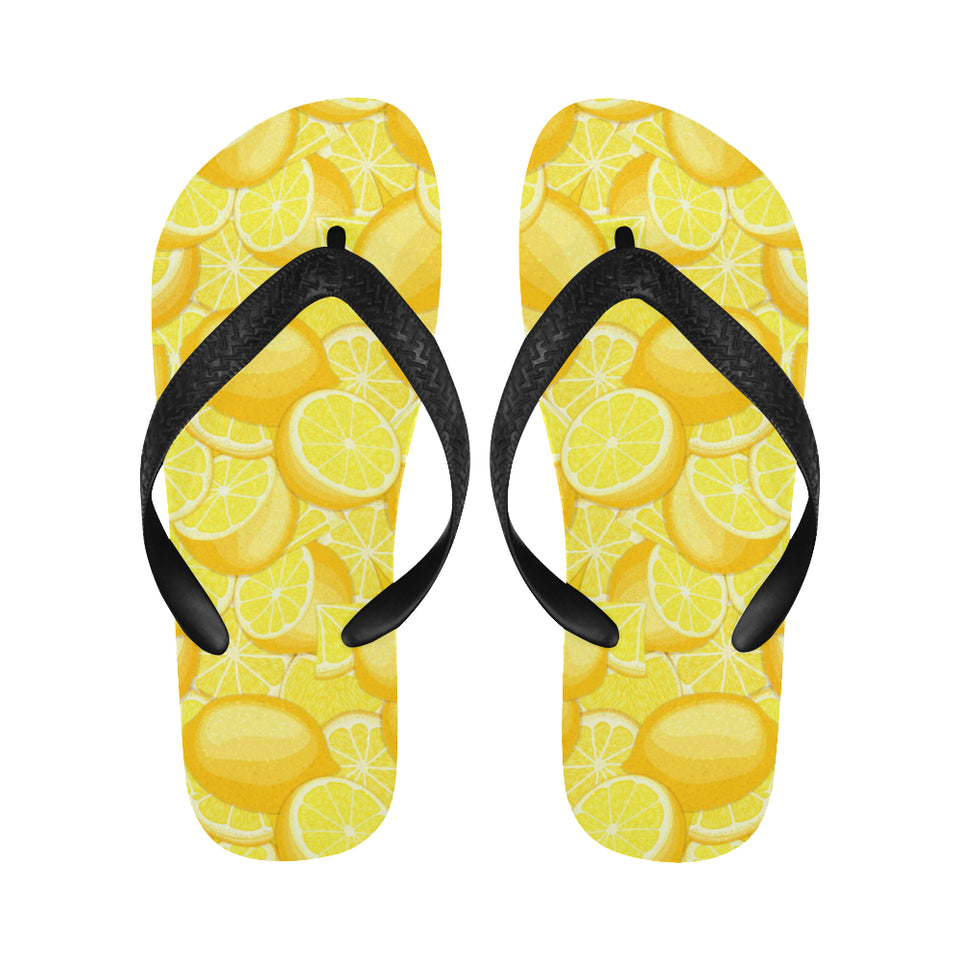 lemon pattern Unisex Flip Flops