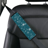 Snowflake pattern dark background Car Seat Belt Cover