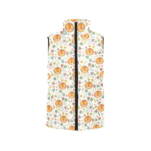 Lion Pattern Print Design 04 Men's Padded Vest