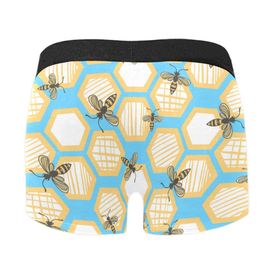 Bee honeycomb pattern Men's All Over Print Boxer Briefs Men's Underwear