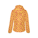 Potato Chips Pattern Print Design 05 Women's Padded Hooded Jacket