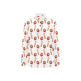 Daruma japanese wooden doll Women's Long Sleeve Polo Shirt