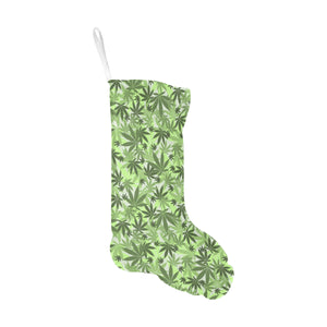 Canabis Marijuana Weed Pattern Print Design 01 Christmas Stocking