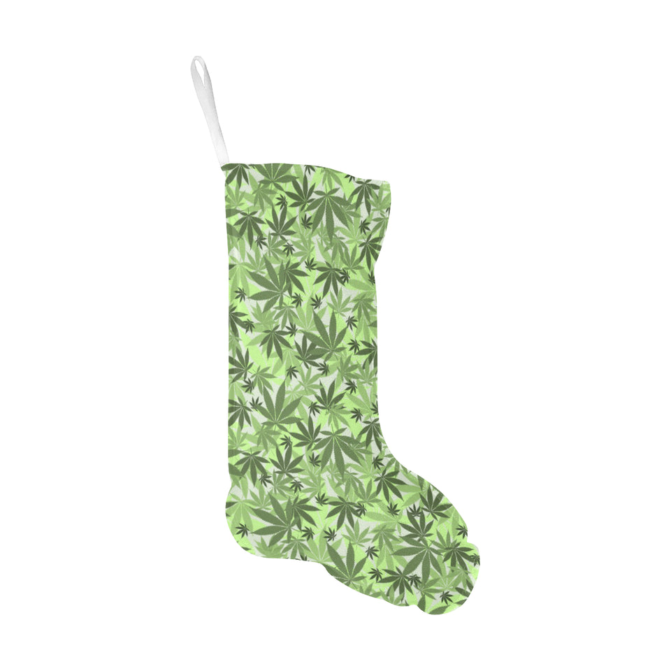 Canabis Marijuana Weed Pattern Print Design 01 Christmas Stocking