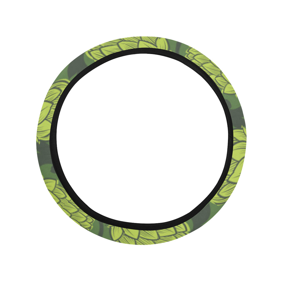 Hop pattern Hop cone background Car Steering Wheel Cover