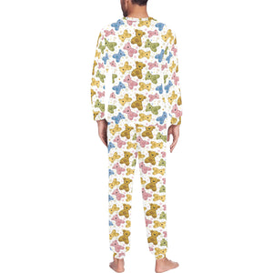 Teddy Bear Pattern Print Design 01 Men's All Over Print Pajama