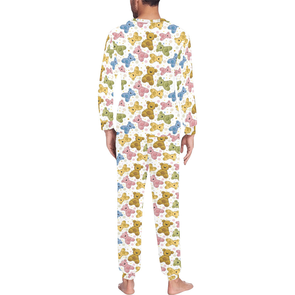 Teddy Bear Pattern Print Design 01 Men's All Over Print Pajama