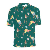 Kangaroo leaves pattern Men's All Over Print Polo Shirt