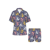 Koi Fish Carp Fish pattern Women's V-Neck Short Pajama Set