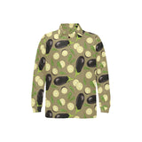 Eggplant Pattern Print Design 02 Men's Long Sleeve Polo Shirt