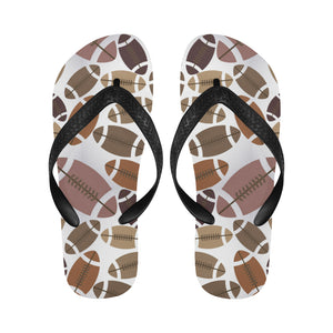 American football ball pattern Unisex Flip Flops