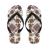 American football ball pattern Unisex Flip Flops