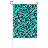 Green leopard skin print pattern House Flag Garden Flag