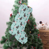 poodle dog green background Christmas Stocking