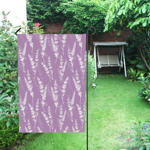 Lavender flowers purple pattern House Flag Garden Flag