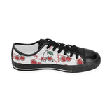 Hand drawn cherry pattern Kids' Boys' Girls' Low Top Canvas Shoes Black