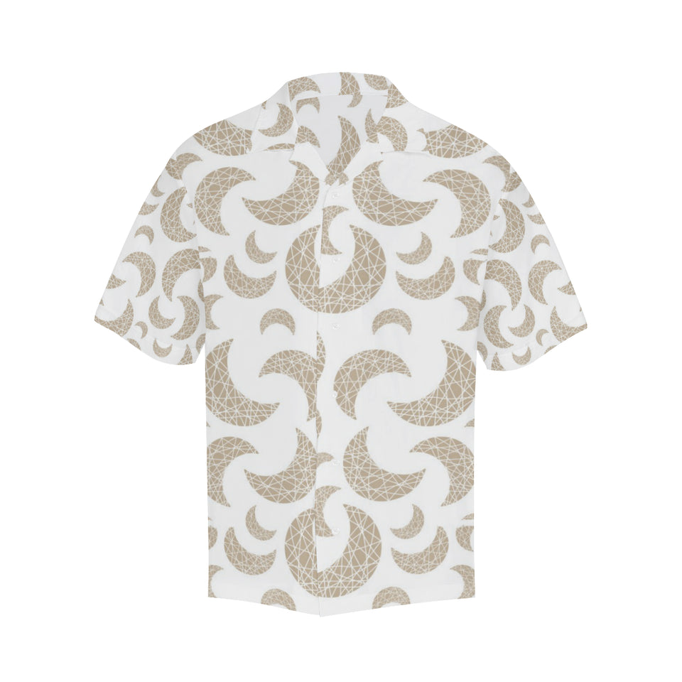 Cool gold moon abstract pattern Men's All Over Print Hawaiian Shirt