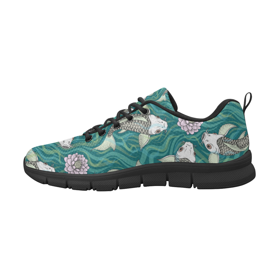 Koi Fish Carp Fish lotus pattern Women's Sneaker Shoes