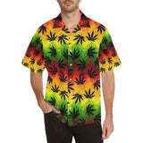 Canabis Marijuana Weed Pattern Print Design 03 Men's All Over Print Hawaiian Shirt (Model T58)