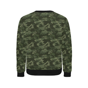 Digital Green camouflage pattern Men's Crew Neck Sweatshirt