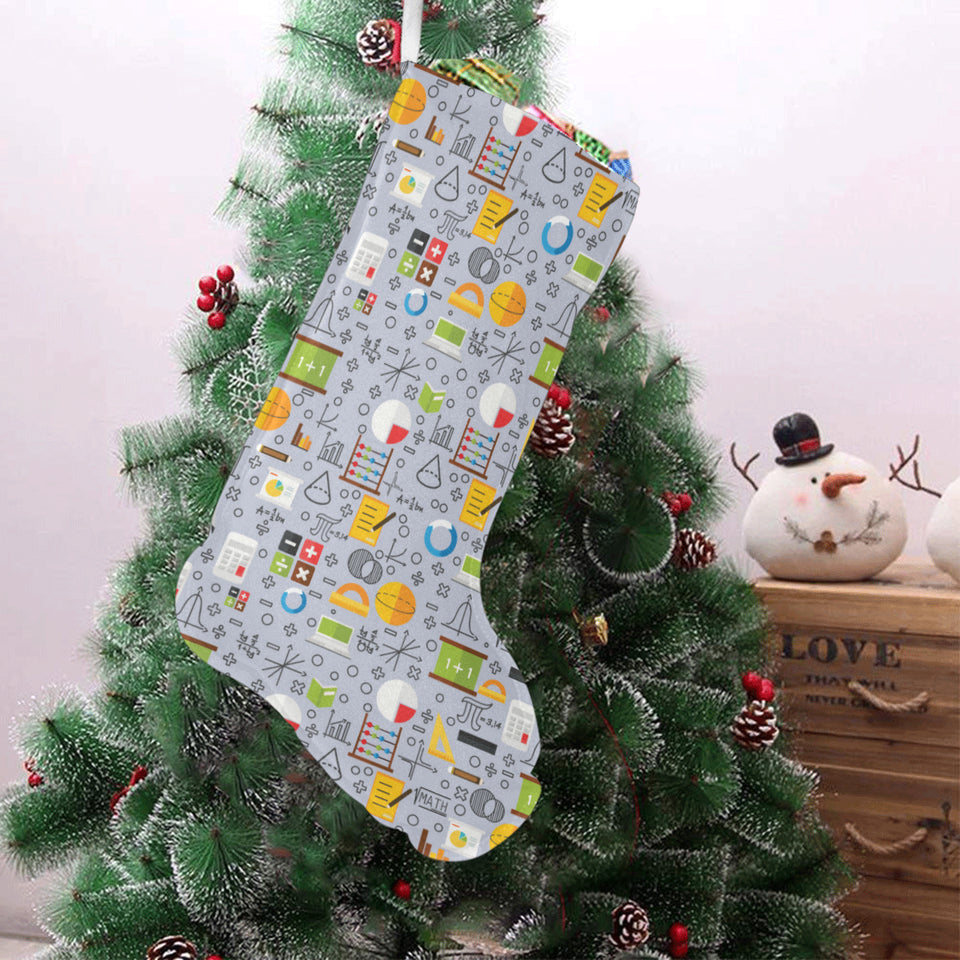 Math Pattern Print Design 04 Christmas Stocking