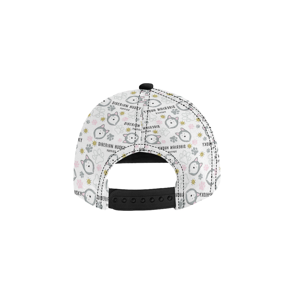 Siberian Husky design pattern All Over Print Snapback Cap