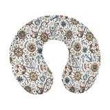 Cute nautical steering wheel anchor pattern U-Shaped Travel Neck Pillow