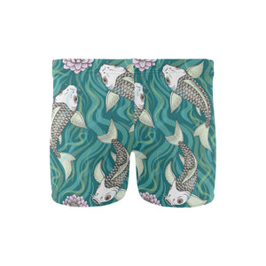 Koi Fish Carp Fish lotus pattern Men's Swimming Trunks