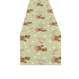 Yorkshire Terrier Pattern Print Design 01 Table Runner
