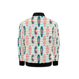 Surfboard Pattern Print Design 02 Kids' Boys' Girls' Bomber Jacket