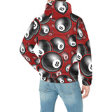 Billiard Ball Pattern Print Design 05 Men's Padded Hooded Jacket
