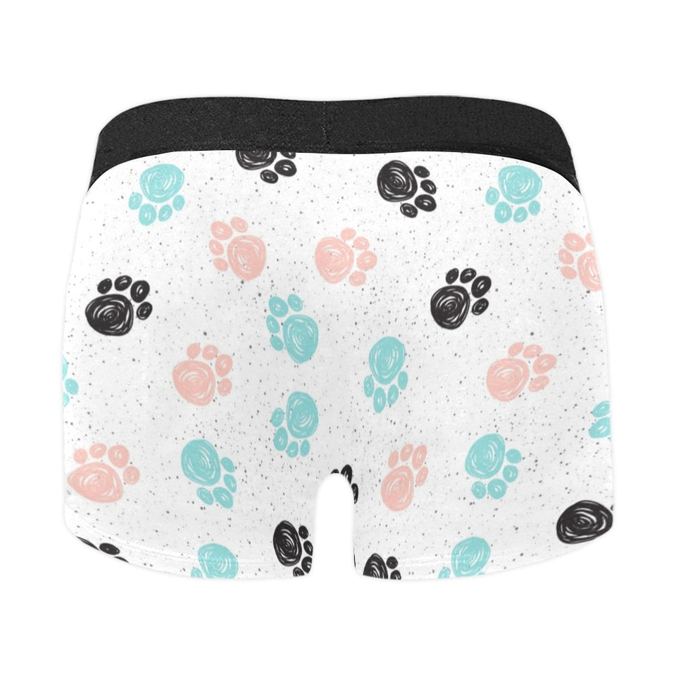 Dog Paws Pattern Print Design 04 Men's All Over Print Boxer Briefs Men's Underwear