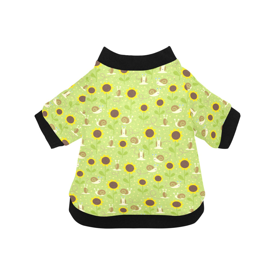 Snail Pattern Print Design 01 All Over Print Pet Dog Round Neck Fuzzy Shirt