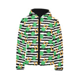 Horseshoes Pattern Print Design 01 Kids' Boys' Girls' Padded Hooded Jacket