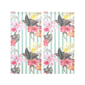 Colorful orchid flower pattern Gauze Curtain