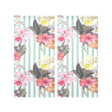 Colorful orchid flower pattern Gauze Curtain