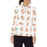 Cute Kangaroo pattern Women's Long Sleeve Polo Shirt