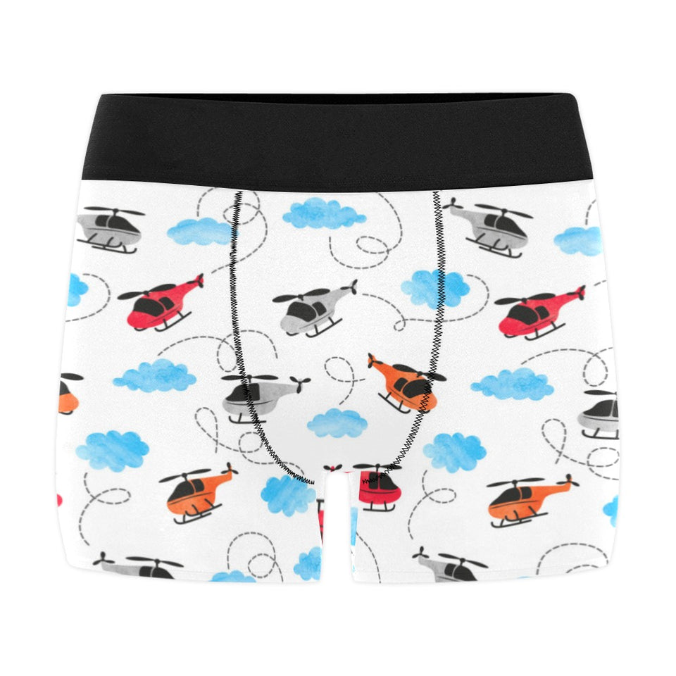 Watercolor helicopter cloud pattern Men's All Over Print Boxer Briefs Men's Underwear