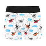 Watercolor helicopter cloud pattern Men's All Over Print Boxer Briefs Men's Underwear