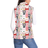 Pig Pattern Print Design 02 Women's Padded Vest