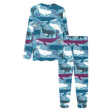 Whale design pattern Women's All Over Print Pajama Set