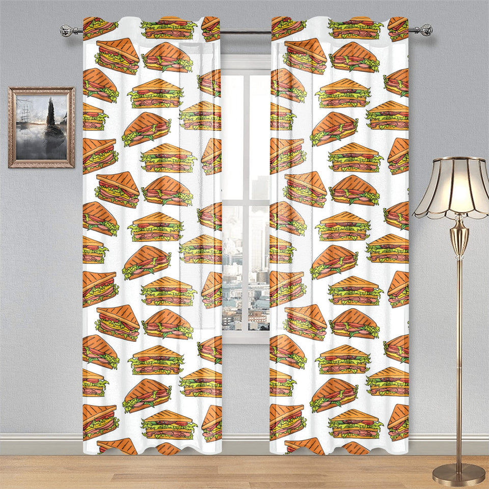 Sandwich Pattern Print Design 02 Gauze Curtain