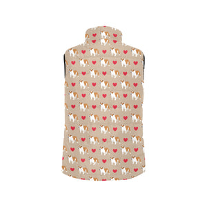 English Bulldog Pattern Print Design 05 Women's Padded Vest