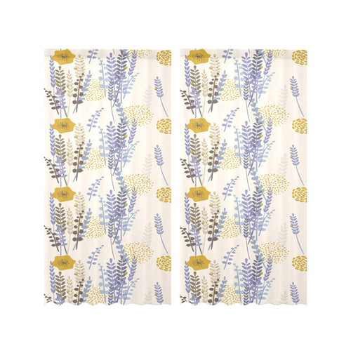 Lavender modern pattern blackground Gauze Curtain