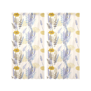 Lavender modern pattern blackground Gauze Curtain
