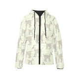 Little young goat pattern Women's Padded Hooded Jacket